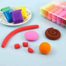 6 paquetes de 12 colores plasterines para hecho a mano,desarrolla la cerebro,cada paquete con herramienta. - Multicolor-1PZ - Ver 4