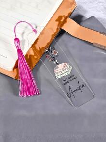 Personalized Acrylic Tassel Bookmarks (1/3/5 Per Pack) – Customizable With Text And Designs, Making Them The Perfect Gift For Book Lovers, Holidays, And Teachers. Also Suitable As Home Decor, Wedding Gifts, And Presents For Other Book Lovers. - Multicolor - View 7