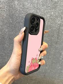 Fundas de moda para teléfonos: fundas estampadas, compatibles con los modelos de la serie Apple 11/12/13/14/15/16/191, con cubierta para la lente de la cámara. Un regalo ideal para San Valentín, Navidad y otras ocasiones festivas. - Negro - Ver 3