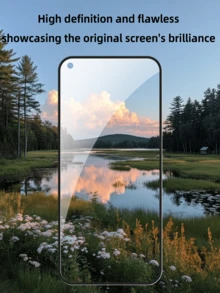 3pcs Full Coverage Tempered Glass Screen Protector, Compatible With OPPO, Smooth Surface, High Definition And Hardness, Anti-Fingerprint, Anti-Scratch, Anti-Oil, Anti-Shatter, Easy Installation, No White Edges, No Bubbles, Compatible With Phone Cases - Clear - View 10