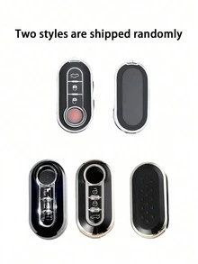 2个菲亚特专用TPU软壳简约高级汽车钥匙套+汽车专用钥匙链带螺丝刀，防刮防摔+0.1mm超薄超静音防指纹涂层，持久如新[请查看详情页了解兼容车型] - 3號20銀黑-銀黑F - 查看 6