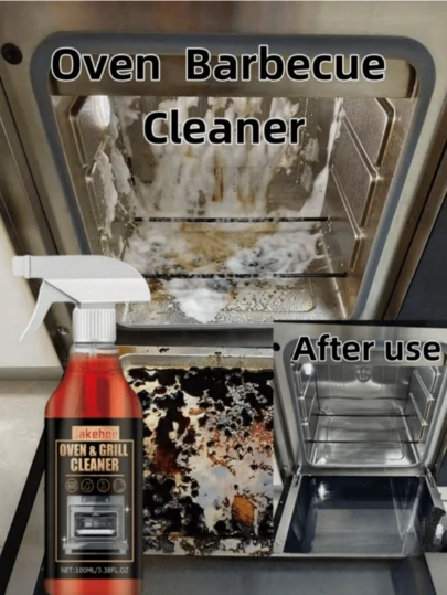 jakehoe Ofen- und Herdplatten-Schaumreiniger, spezieller Entfetter, Geruchsentferner und Fleckenentferner für Ofenroste. Er kann Schmutz im Inneren des Ofens entfernen, wodurch es leichter wird, die voreingestellte Temperatur zu erreichen und die Effizienz des Ofens zu verbessern.