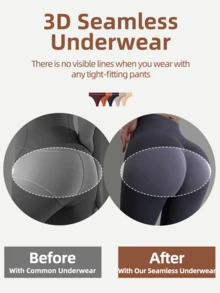 5条装女士高腰透气无痕丁字裤，舒适女士内衣 - 彩色的 - 查看 4