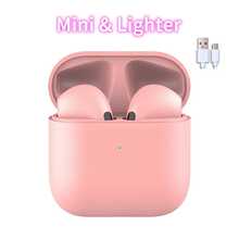 Fashion Mini Wireless Headphones True Wireless Earbuds Lighter With MIC - Pink - View 3