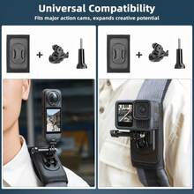 Supporto zaino per action camera per Hero13 12 11 10 9 8 7 6 5 4 Insta360 X5/4/3/2/Go 3S/Acepro OSMO 360 Accessori per action camera - Multicolore - Visualizzare 6