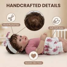 19英寸薇薇安3D彩绘皮肤柔软乙烯基触感娃娃女孩 - 布身體 - 查看 6