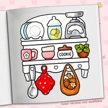 40 Pages - 200g, Healing Corner Coloring Book, Soft-Touch Coloring Book, Warm Healing Style, Love Radio Pattern, Purple & Green Color Scheme, Stress Relief Coloring, Suitable For Stationery, School Supplies, Great Gift For Girls, Valentine's Day, New Year - Chill Corners - View 4