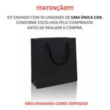 Paper Bag Colorful Bag 10x10x4 - Kit 10 Units - 黑色 - 查看 3