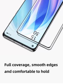 3pcs Full Coverage Tempered Glass Screen Protector, Compatible With OPPO, Smooth Surface, High Definition And Hardness, Anti-Fingerprint, Anti-Scratch, Anti-Oil, Anti-Shatter, Easy Installation, No White Edges, No Bubbles, Compatible With Phone Cases - Clear - View 7