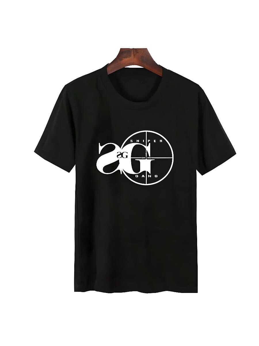 COOL SUMMER Sniper Gang T Shirt Men Hip Hop Lil Kodaks Tee Shirts Unisex Summer Casual Short Sleeve Tops Men Clothes Ropa Hombre Camisetas - màu đen - Xem 1