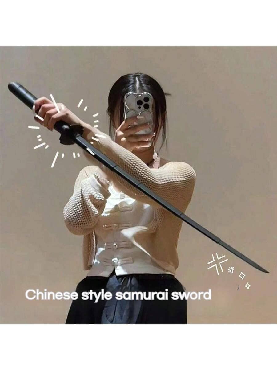 1pc 2026 Hot Selling Extendable Samurai Sword, Telescopic Sword, Martial Arts Toy Sword, Can Extend Length, Convenient To Carry, Extended To 28 Inches, Birthday Gift, Gift, Toy, Valentine's Day Gift - Multicolor - View 1