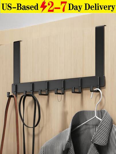 (2-7 Daysmust Arrive)1Pc Door Coat Rack Hook, Clothes Wall Hook 6 Hooks Coat Towel Hanger Rack, Over-The-Door Hanger, Wall Mounted Hanging Rack, Clothes Hangers Hooks, Easy To Install, No Need To Punch Holes, Storage Shelf, Over The Door Hooks Towel Holders For Bathroom, Sturdy Door Hanger, Door Mount Towel Racks For Bedroom Kitchen, Extra Long Wall Mount Hangers For Cabinet, Large Over The Door Towel Rack, Hanging Clothes Door Hanger Hooks For Coats, Bags, Backpacks, Hats, Door Back Storage Organizer Rack, For Door Back Kitchen Bathroom Organizer, Aesthetic Room Decor, Home Decor, Kitchen Accessories, Bathroom Decor, Bedroom Decor, Wall Hooks Self Adhesive, Hooks, Hook, Wall Hooks, Bathroom, Towel Holder, Hooks, Wall Hooks, Hooks, Wall Hook, Door Hanger, Storage Container, Wardrobe Organization Dorm Room Essentials Closet Organizers And Storage Hangers For Clothes, Home Essentials Christmas, Room Decor, College Essentials, House Essentials, Household Items