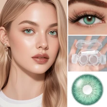 39 Pairs Of Colored Contact Lens, Offering Various Color Options. Equipped With A Contact Lens Case And Wearing Tools, Suitable For Year-Round Use, For Eye Makeup, Role-Playing, Festival Event Dressing, Halloween Costume Cosplay, Etc. - 彩色 - 查看 21