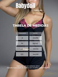 Pijama Baby Doll Malha Fria Tecido Fresquinho Roupa De Dormir Short Molinho Confortavel Langerie Sensual Renda - Preto Renda - Visão 5