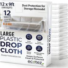 1 pieza Película protectora de piso resistente y de gran tamaño, impermeable y antipolvo para pintura, renovación y arte, hogar y vida, productos del hogar, cubiertas antipolvo, cubiertas de polvo para muebles - Multicolor - Ver 2