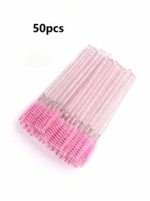 100/500 piezas Varitas desechables negras para rímel de pestañas, brochas de maquillaje para cejas, mini brochas para sombras de ojos - Multicolor - Ver 20