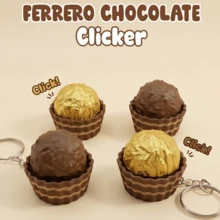 1PC Cute Realistic Lifelike 3D Printed Chocolate Figurine Clicker Fidget Toy Stress Anxiety Relief Keychain Backpack Charm Dollhouse Miniature Decor Supermarket Convenience Store Display Prop DIY Craft Accessory Desktop Ornament - Multicolor - View 2