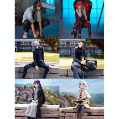 Frieren Denji JJK 拉面压力系列可动动漫手办收藏品，动漫手办摆件，动漫迷收藏品，可展示的动漫角色玩具，万圣节和圣诞节礼物