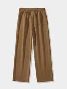 Pantalones casuales cómodos con cordón y estampado de monedas vintage para hombres de FEIAO, pantalones deportivos versátiles, adecuados para el otoño - Marrón Mocha - Ver 2