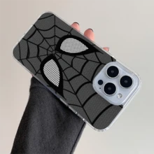 Simple And Transparent Spider Web Pattern Phone Case, Suitable For IPhone XS/XR/11/12/13/14/15/16/17 Pro/Max/Air Series And Galaxy Plus/Pro/S22/S23/824/S25/Ultra/FE/A0 Series Models. Magnetic Phone Cases Are Suitable As Gifts, Especially For Valentine's Day. - 無色 - 查看 2