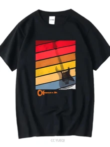 Charvel Guitars Sunset Men's T Shirt Charcoal Size Medium Long Or Short Sleeves Vintage Washed Designer Clothes Unisex Graphic - Đen 28 - Xem 1