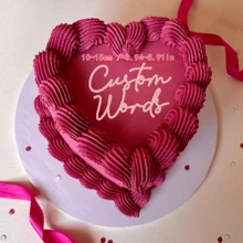 Customized Cake Decorations - Personalized Cake Decorations - Bento Heart Shape - Customizable Text, Name, Age, Mirror And Glitter Options - Anniversary, Birthday Party, Valentine's Day Cake Decorations - F-valentine's Day Cake Tag - View 11