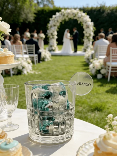 10/30pcs Personalized Wedding Acrylic Drink Label, Custom Text For Stylish Beverage Decoration At Wedding Reception