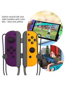 Switch Joy-Con Controller Left & LED Right Wireless Pair Gamepad Joypad - Tím Cam - Xem 11