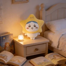 Series Small Standing Plush Doll With Star Hat Hachiware Stuffed Doll, Birthday/Holiday Gift - Blue and Yellow - View 6