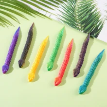 1/5/10/20 piezas Mini Serpiente Víbora 3D impresa, (Los colores y estilos del producto no se limitan a los que se muestran en la imagen) Serpiente Víbora de arte moderno de color y estilo aleatorio, modelo de juguete con articulaciones móviles y decorativa de gema - Multicolor - Ver 5
