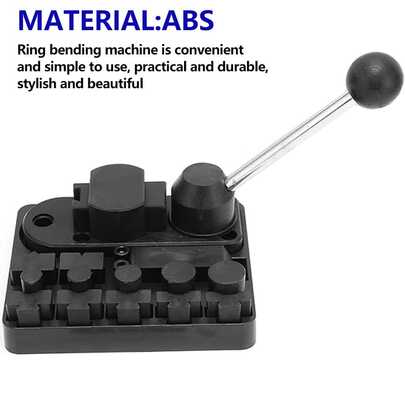 1 pièce Outil de cintrage de bijoux, pour la fabrication de bagues DIY, ensemble de moules de cintrage de fil métallique, formation de ligne d'art, moule réglable, calibreur de bague compact, convient pour l'artisanat de bague pour débutants, article de quincaillerie - cadeau spécial