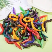 1/5/10/20 piezas Mini Serpiente Víbora 3D impresa, (Los colores y estilos del producto no se limitan a los que se muestran en la imagen) Serpiente Víbora de arte moderno de color y estilo aleatorio, modelo de juguete con articulaciones móviles y decorativa de gema - Multicolor - Ver 2