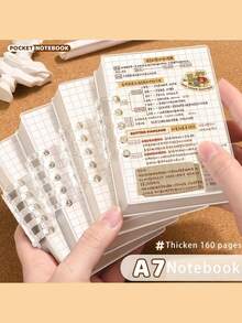 An Easy-To-Use Transparent Binder With 80 Removable Pages, Designed As A Mini Notebook With Lined Grids, Perfect For School And College Notes, Or For Returning To School. - Multicolor - View 5