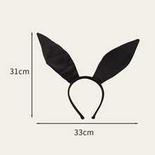 6/5/1pc Rabbit Ear Set, Includes Bunny Headband, Neck Scarf, Plush Rabbit Tail, Black Fishnet Stockings, Suitable For Easter, Theme Parties, Halloween, Cosplay - Multicolor - View 12