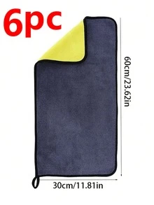 2pcs Ultra Soft Car Wash Microfiber Towels - Highly Absorbent, Coral Fleece Material, Scratch-Resistant, Multi-Purpose, Ideal For Auto Detailing, Polishing And Interior Cleaning - Multicolor - View 7