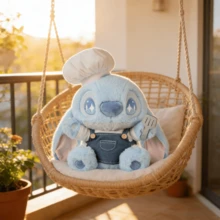 Búp bê nhồi bông Stitch ngồi hình đầu bếp trong bộ sưu tập Tiệc ẩm thực của Disney, cao 14,17 inch/36cm, hình hoạt hình Stitch dễ thương, dùng làm gối trang trí nhà cửa, quà tặng sinh nhật và Giáng sinh. - Màu xanh hải quân - Xem 7