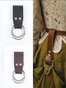 1PC Skirt Hike Detachable Keyring Hook Strap Retro Medieval Waist Belt Accessory Casual Renaissance Cosplay Costume - Multicolor - View 2