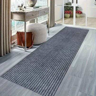 1pc Home Rug & Floor Mat, Suitable For Bedroom, Living Room, Balcony, Corridor, Kitchen, Bathroom Vanity, Entrance & Behind Door. Adhesive Backing For Non-Slip Performance, Stain, Oil And Dirt Resistant, Ideal For Daily Home Use In Kitchen, Living Room, Balcony, Doorway Areas.