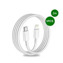 1-2 件装 | 兼容苹果设备 | 支持 PD 快充 | 智能温控，不伤设备 | USB-C 转 Lightning/USB 转 Lightning 二合一数据充电线 | 实用高效 | 兼容苹果 14/13/12/11 Pro Max/X/XR/Plus | 适用于日常办公/居家/旅行等各种场景 - 白色 - 查看 10