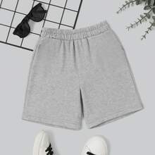 Boys' Short Sweatshirt With Street Print And Crown Design 1240 - Urban Look, School Outfit, OOTD - Clothes For Teenage Boys - 灰色 - 查看 3