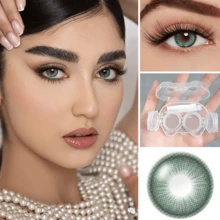 39 Pairs Of Colored Contact Lens, Offering Various Color Options. Equipped With A Contact Lens Case And Wearing Tools, Suitable For Year-Round Use, For Eye Makeup, Role-Playing, Festival Event Dressing, Halloween Costume Cosplay, Etc. - 彩色 - 查看 26