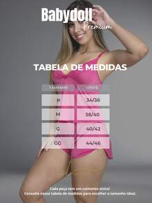 Pijama Baby Doll Malha Fria Tecido Fresquinho Roupa De Dormir Short Molinho Confortavel Langerie Sensual Renda - Rosa Pink - Visão 5