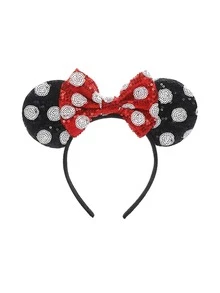 1 Stück Polka Punkt Schleife Haarband, glänzende Punkt Schleife Haarband, funkelnder Ohr Dekor Haarband, süßes Cartoon Ohr Design, Pailletten Ohr Haarband, geeignet für Studentenpartys, Maskenpartys, Cosplay, Themenparks, perfektes Geschenk für verschiedene Anlässe, geeignet für Teenager, Erwachsene und Paare, ideales Accessoire für Prinzessinnen-Rollenspiel, Geburtstagsfeiern und Weihnachtspartys (Farbe und Stil werden zufällig gesendet) Haarband Diadema Haar Reifen - Zufälliger Stil - Übersicht 10