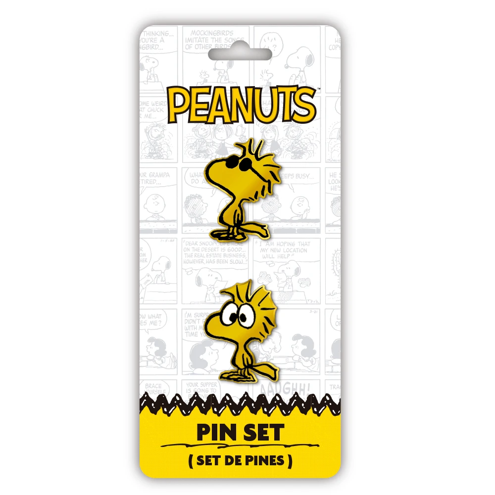 Peanuts PINES WODSTOCK SET DE 2 PIEZAS - Dorado - Ver 1