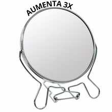 Double-Sided Magnifying Rotating Makeup Mirror With Tabletop Stand - Silver - View 8