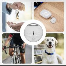 Dispositivo de rastreo GPS, dispositivo de rastreo a prueba de agua, adecuado para ancianos y niños, rastreadores de llaves, teléfonos móviles, mascotas y bicicletas, dispositivo de rastreo inteligente. - Negro - Ver 1