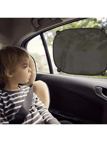 2pcs Car Sun Visor Sunshade Curtain, Anti-UV Heat Insulation Sunshade Curtain For Small Car Windows, Summer