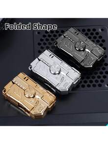 Multi-Functional Foldable Windproof Lighter, Creative Shaped Lighter, , Decompression Loading, Gift-Ready Box, Cool Butane Lighters For Men (No Gas) - 顏色隨機. - 查看 5