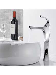 Torneira Monocomando Banheiro Prata Brilhante Aço Inoxidável 304 – Misturador Cascata Para Pia E Bancada, Alta Durabilidade E Acabamento Premium - Falar - Visão 7