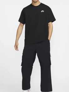 Nike SB 鬆緊速乾工裝中腰運動休閒褲 男女同款 - 黑色 - 查看 3